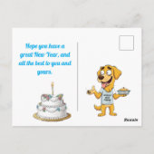 Postale Carte hilarante de Nouvel An (Dos)