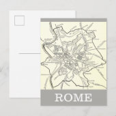 Postale Carte historique de la ville de Rome (Devant / Derrière)