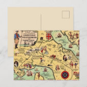 Postale Carte historique de Williamsburg (Devant / Derrière)