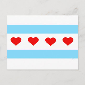 Postale Carte honoraire Chicago Hearts and Stripes Forever