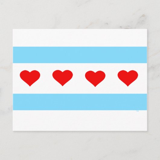 Postale Carte honoraire Chicago Hearts and Stripes Forever (Devant)