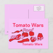 Postale Carte Humour Tomato Wars (Devant / Derrière)