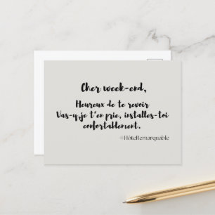 Postale Carte humouristique “CHER WEEK-END“