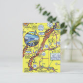 Postale Carte Hystérique du barrage vintage Grand Coulee (Debout devant)