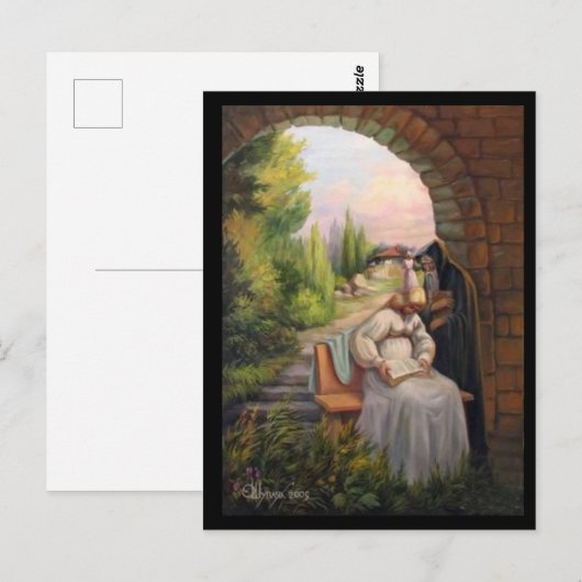 Postale Carte illusion Visage (Devant / Derrière)