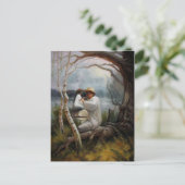 Postale Carte illusion Visage 2 (Debout devant)