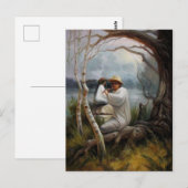 Postale Carte illusion Visage 2 (Devant / Derrière)