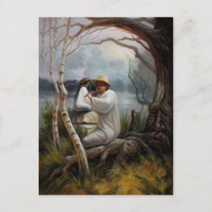 Postale Carte illusion Visage 2