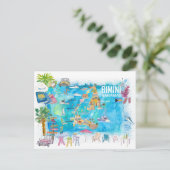 Postale Carte illustrée Bimini Bahamas (Debout devant)