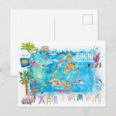 Postale Carte illustrée Bimini Bahamas (Devant / Derrière)