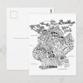 Postale Carte illustrée Brooklyn (Devant / Derrière)