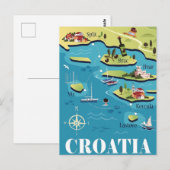 Postale Carte illustrée Croatie (Devant / Derrière)