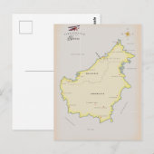 Postale Carte illustrée de Borneo (Devant / Derrière)