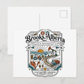 Postale Carte illustrée de Brooks Alberta Canada (Devant / Derrière)