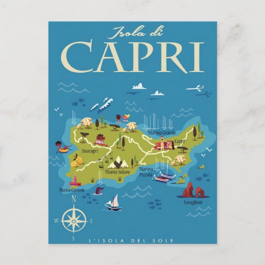 Postale Carte illustrée de Capri (Devant)