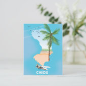Postale Carte illustrée de Chios Grèce. (Debout devant)