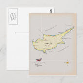 Postale Carte illustrée de Chypre. (Devant / Derrière)