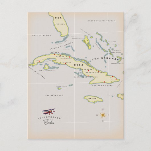 Postale Carte illustrée de Cuba (Devant)