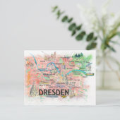Postale Carte illustrée de Dresde Saxe Allemagne (Debout devant)