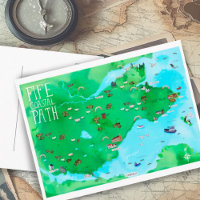 Carte illustrée de Fife Coastal Path Scotland