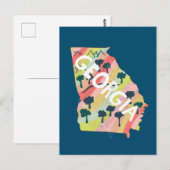Postale Carte illustrée de Géorgie (Devant / Derrière)