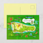 Postale Carte illustrée de Grand Cayman (Devant / Derrière)