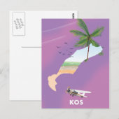 Postale Carte illustrée de Kos Grèce. (Devant / Derrière)
