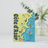 Postale Carte illustrée de la Côte d'Azur (Debout devant)