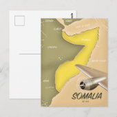 Postale carte illustrée de la Somalie (Devant / Derrière)