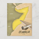 Postale carte illustrée de la Somalie (Devant)