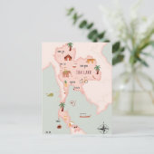 Postale Carte illustrée de la Thaïlande (Debout devant)