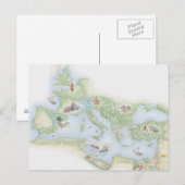 Postale Carte illustrée de l'Empire romain (Devant / Derrière)