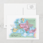 Postale Carte illustrée de l'Europe (Devant / Derrière)