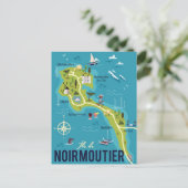 Postale Carte illustrée de l'île de Noirmoutier (Debout devant)