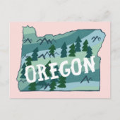 Postale Carte illustrée de l'Oregon (Devant)
