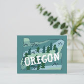 Postale Carte illustrée de l'Oregon (Debout devant)
