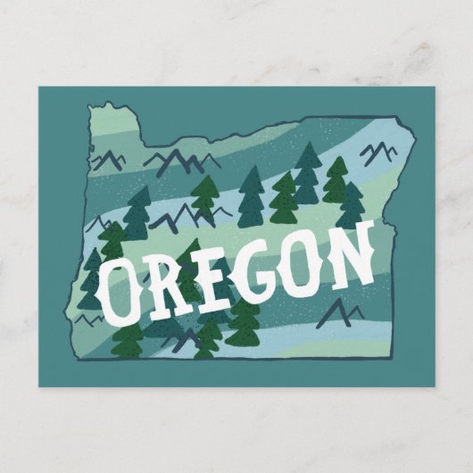Postale Carte illustrée de l'Oregon (Devant)