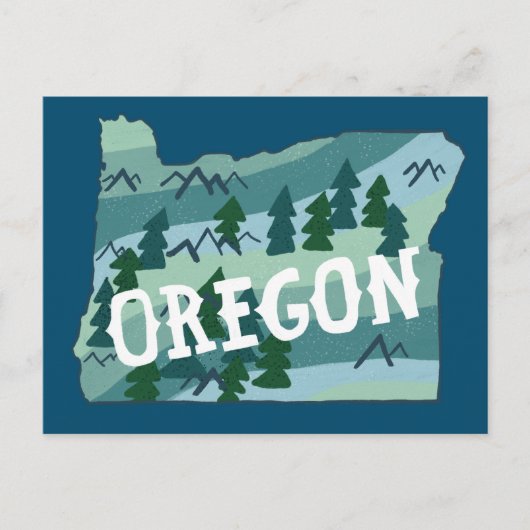 Postale Carte illustrée de l'Oregon (Devant)