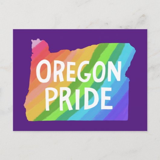 Postale Carte illustrée de l'Oregon PRIDE ARC-EN-CIEL  (Devant)