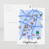 Postale Carte illustrée de Loughborough (Devant / Derrière)