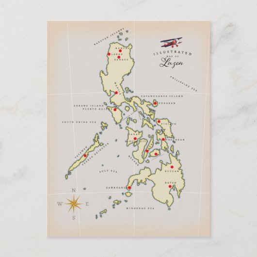 Postale Carte illustrée de Luzon Philippines (Devant)