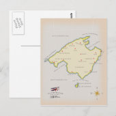 Postale Carte illustrée de Majorque (Devant / Derrière)