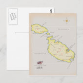 Postale Carte illustrée de Malte (Devant / Derrière)