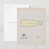 Postale Carte illustrée de Porto Rico. (Devant / Derrière)