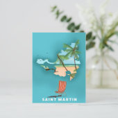 Postale Carte illustrée de Saint-Martin. (Debout devant)