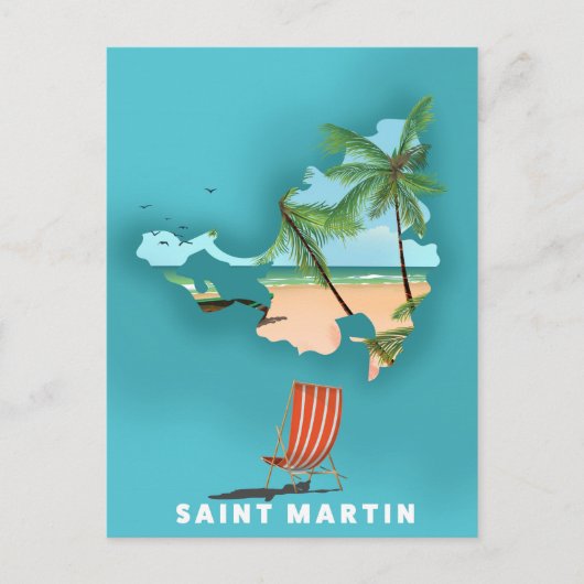 Postale Carte illustrée de Saint-Martin. (Devant)