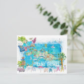 Postale Carte illustrée de Saint-Thomas Îles Vierges améri (Debout devant)