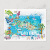 Postale Carte illustrée de Saint-Thomas Îles Vierges améri (Devant)