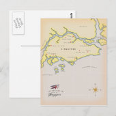 Postale Carte illustrée de Singapour (Devant / Derrière)