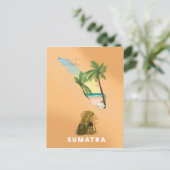 Postale carte illustrée de Sumatra affiche de voyage (Debout devant)